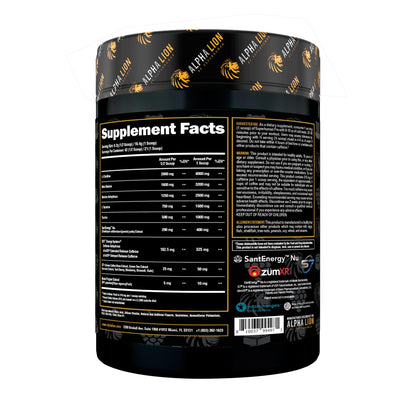 ALPHA LION Superhuman Pre Workout Powder, Beta Alanine, L-Taurine & Tri-Source Caffeine for Sustained Energy & Focus, Nitric Oxide & Citrulline for Pump (21 Servings, Sour Gummy Bear Flavor)