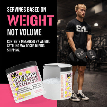 Evlution Nutrition Creatine 5000 - Supports Faster Recovery Lean Muscle Growth & Performance - Pre & Post Workout Powder - 5000mg Pure Creatine Monohydrate Per Serving - 60 Servings - Unflavored