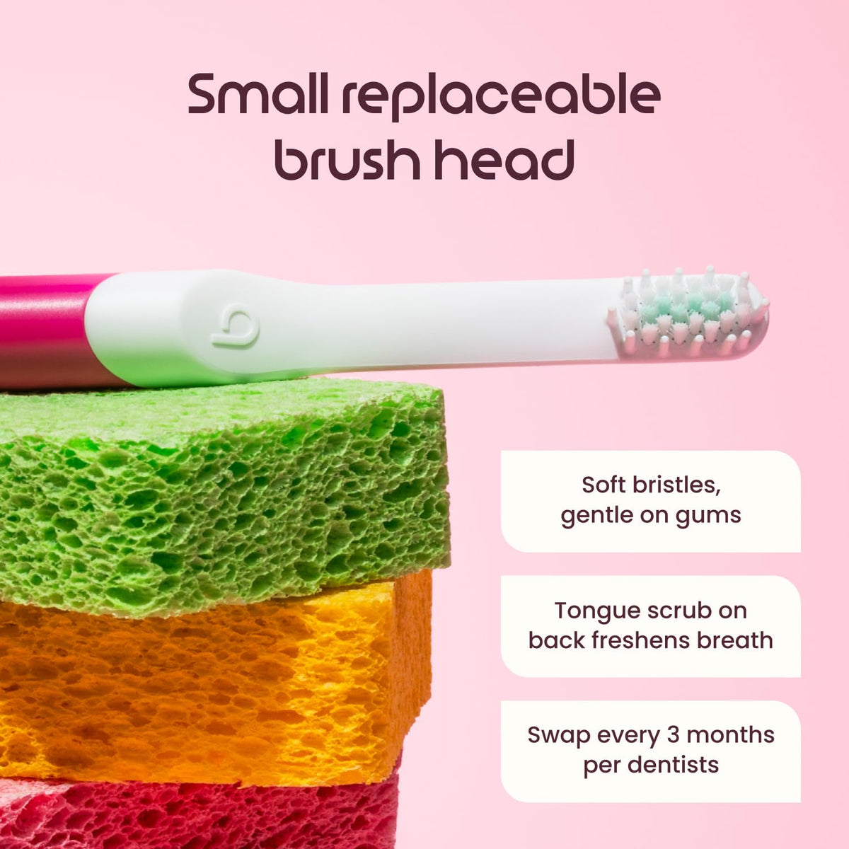 Quip Sonic Electric Toothbrush for Kids with Timer, Glow in the Dark Green