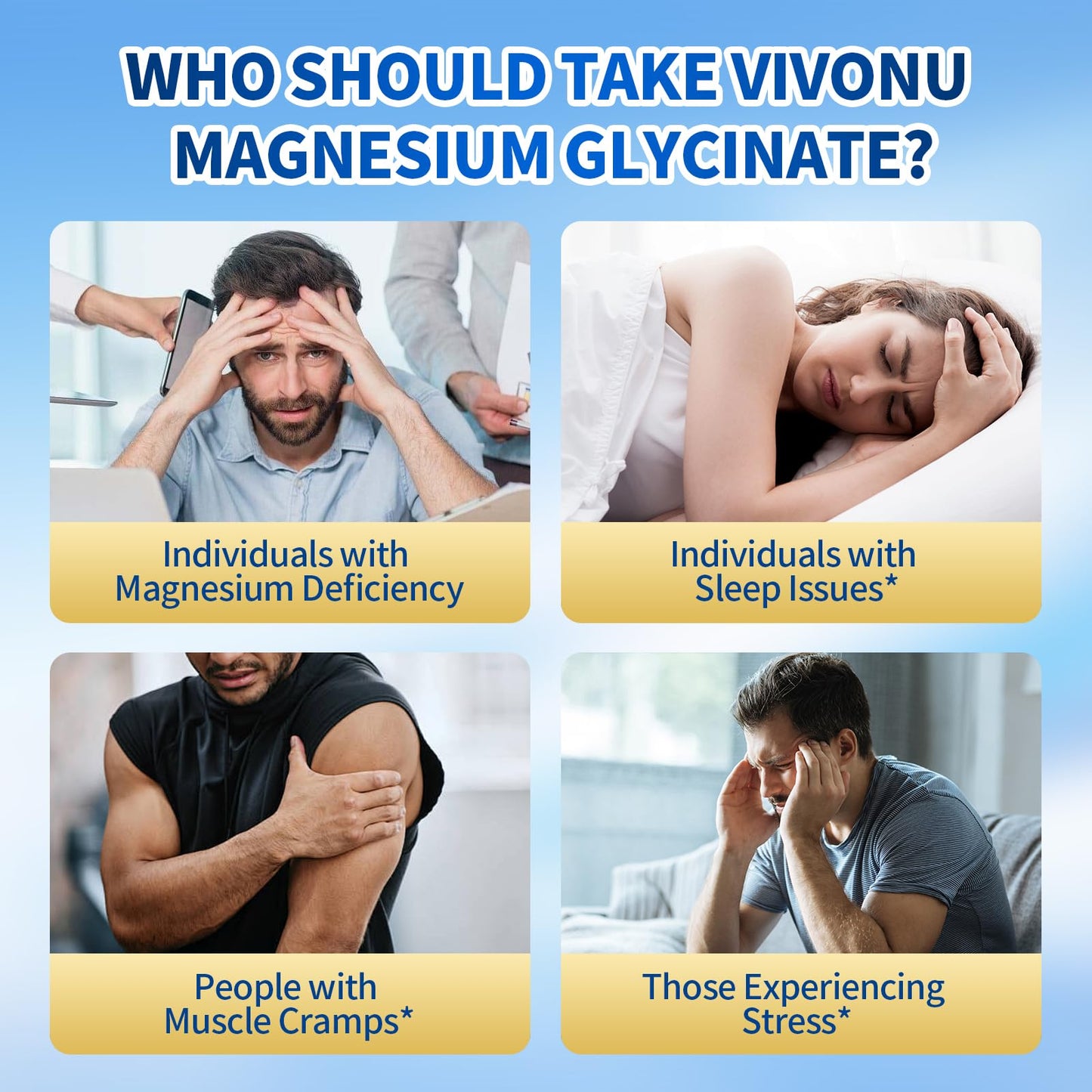 Pure Magnesium Glycinate 500mg, Magnesium Supplement with Vitamin B6 for High Absorption, Supports Stress Relief, Sleep, Muscle, Calm, Relaxation, Nerves* & Metabolism*, Non-GMO, 240 Vegan Capsules