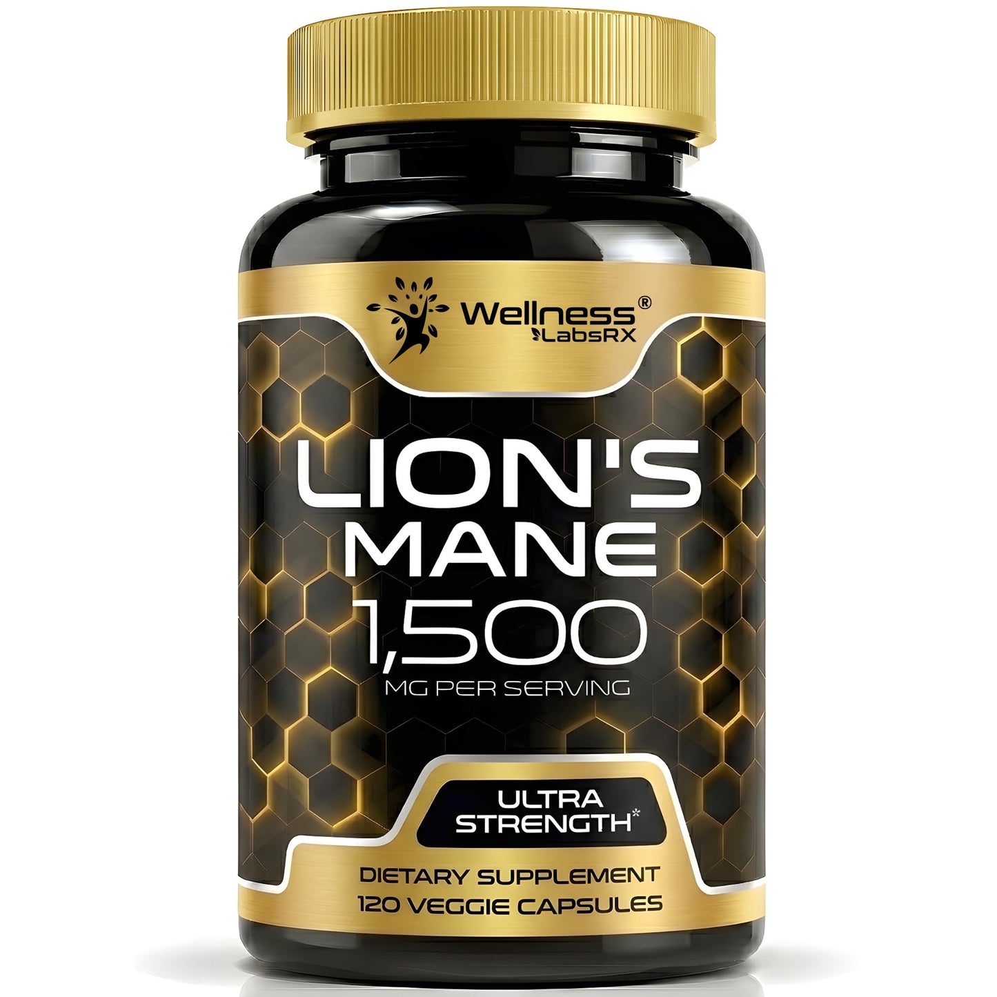 Lions Mane Supplement Capsules - 120 Count - Mushroom Supplement, Brain Supplements for Memory and Focus, Lion's Mane Mushroom Capsules Organic - Cognitive and Immune Support, Focus Supplement