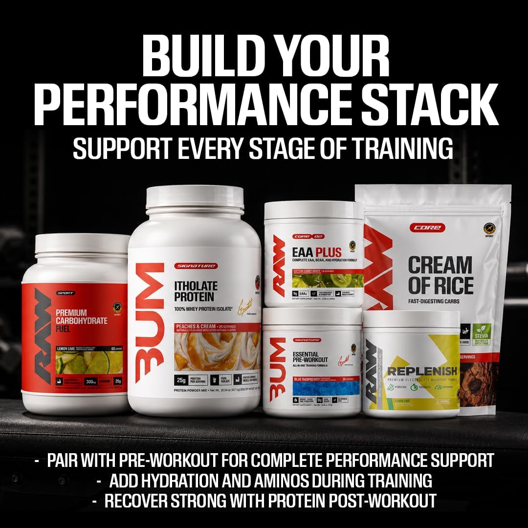 RAW Fuel, Premium Endurance Supplement Powder, Orange (60 Servings) - Peak Performance, Hydration & Stamina During Workouts, Training or Competition - 24g of Carbohydrates & 300mg of Sodium