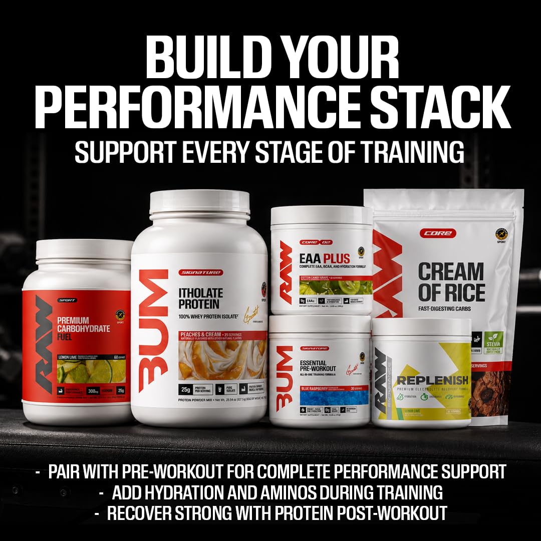 RAW Fuel, Premium Endurance Supplement Powder, Orange (60 Servings) - Peak Performance, Hydration & Stamina During Workouts, Training or Competition - 24g of Carbohydrates & 300mg of Sodium