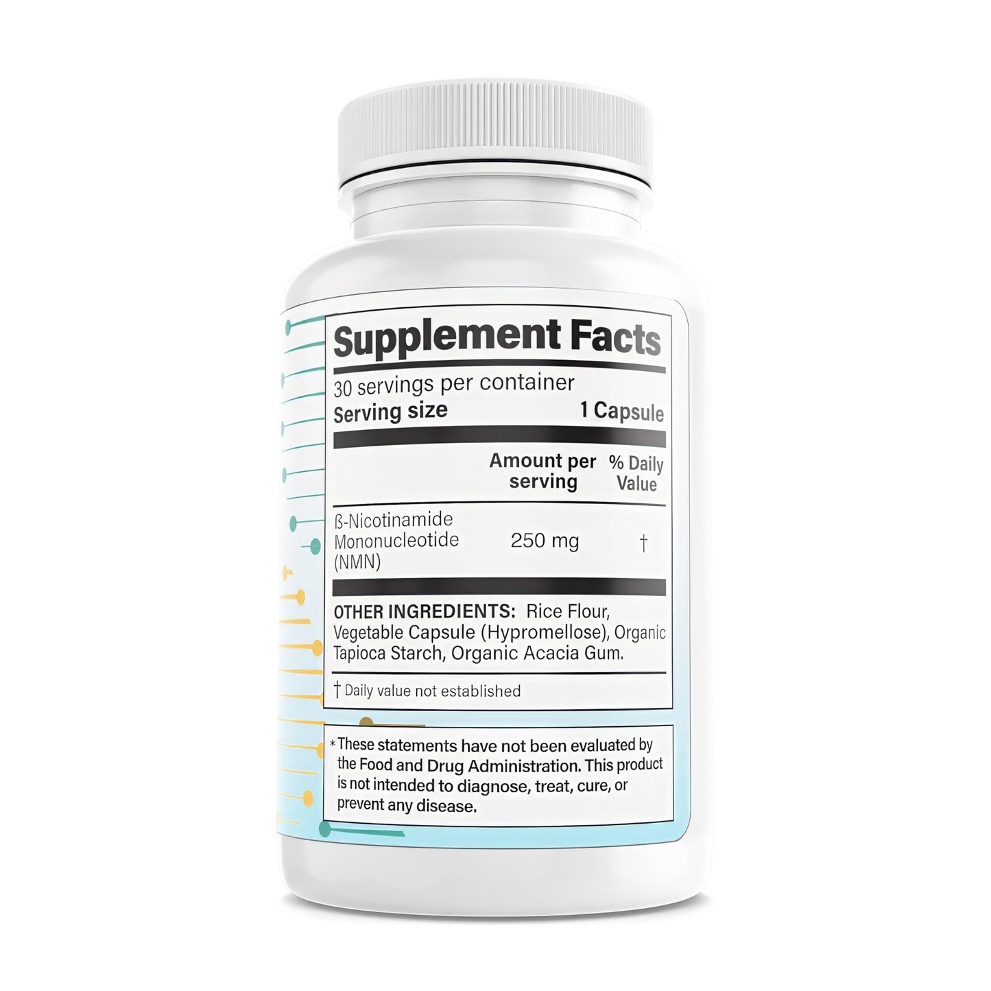 NMN 1000mg – 99%+ Pure, Stabilized & Third-Party Tested Nicotinamide Mononucleotide – NAD+ Booster for Energy & Healthy Aging – No Magnesium Stearate, Vegan, GMP Made in USA – 120 Capsules