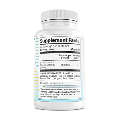 NMN 1000mg – 99%+ Pure, Stabilized & Third-Party Tested Nicotinamide Mononucleotide – NAD+ Booster for Energy & Healthy Aging – No Magnesium Stearate, Vegan, GMP Made in USA – 120 Capsules