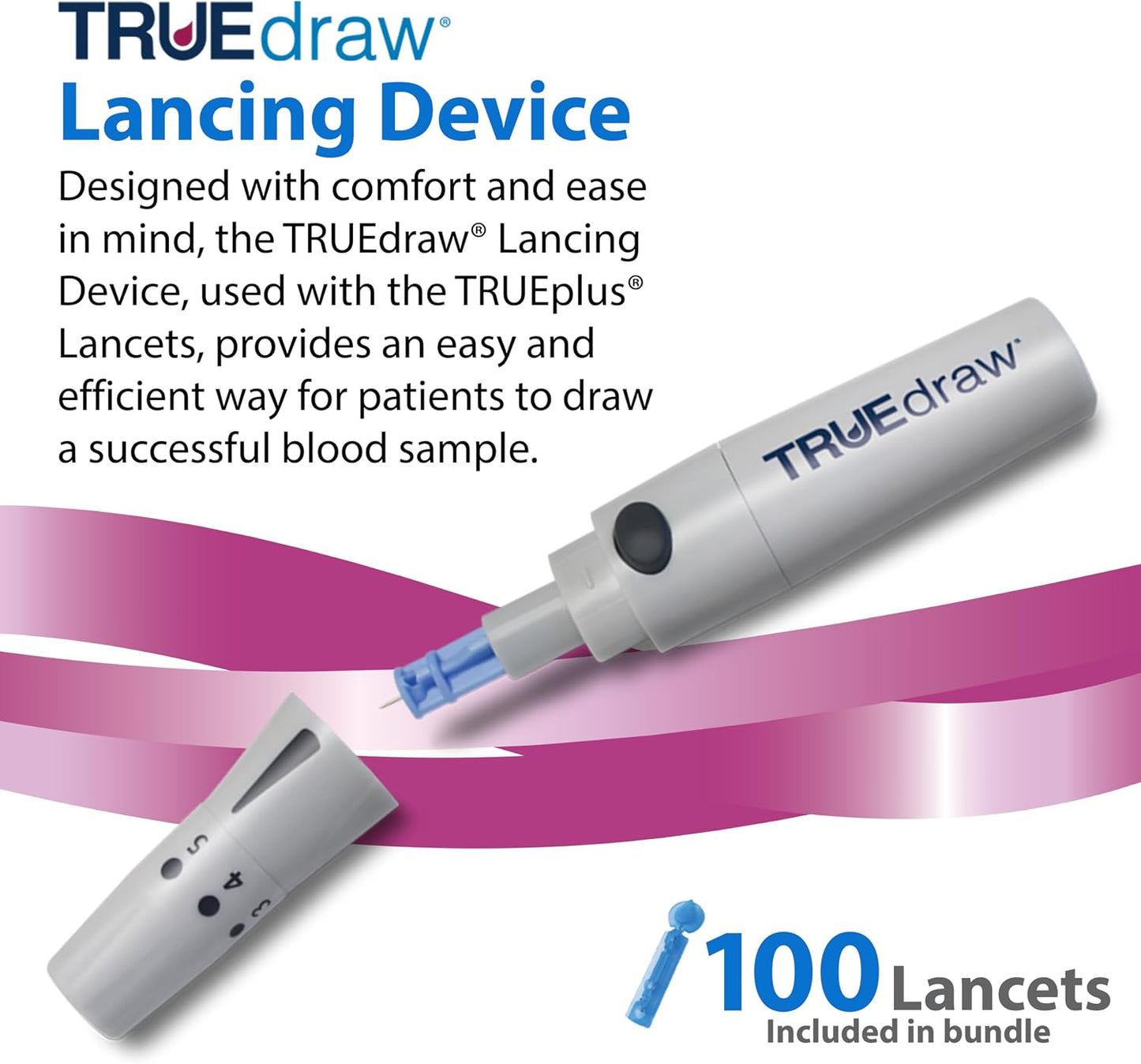 TRUEplus 50ct Tropical Glucose Tablets and TRUENESS Blood Glucose Meter Bundle - Monitor, Case, 100 Test Strips, 100 Lancets, Lancing Device