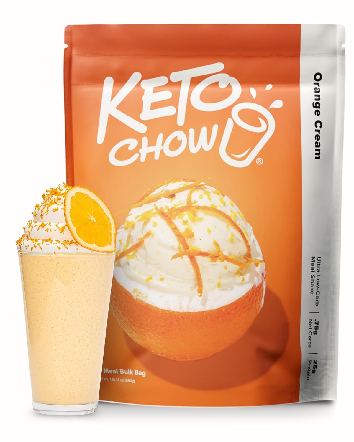 Keto Chow Chocolate Meal Replacement Shake Powder, 21 Meals