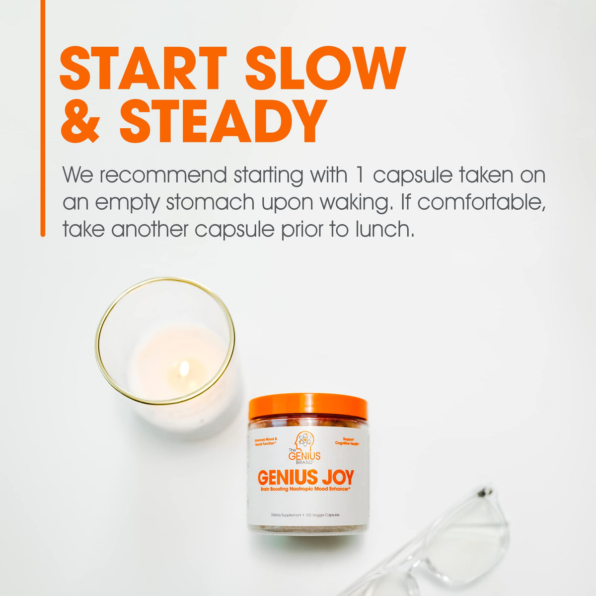 Genius Joy, Nootropic Mood Enhancer Supplement - Support Cognitive Health