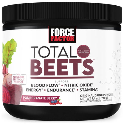 Force Factor Total Beets Blood Pressure Support Supplements with Beet Powder & Total