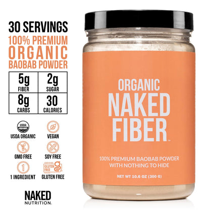 Naked Nutrition Naked Fiber Organic Baobab Powder Fiber Supplement