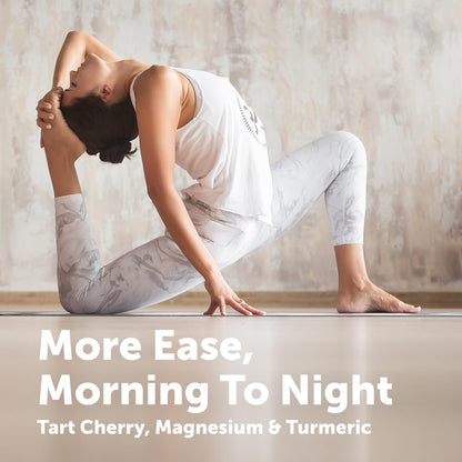 Tart Cherry+ with Magnesium Glycinate & 95% Turmeric Curcumin, 300 Softgels | Made with Black Seed Oil | Tart Cherry Extract Supplement | 3-in-1 Herbal & Mineral Complex | Non-GMO, Gluten Free