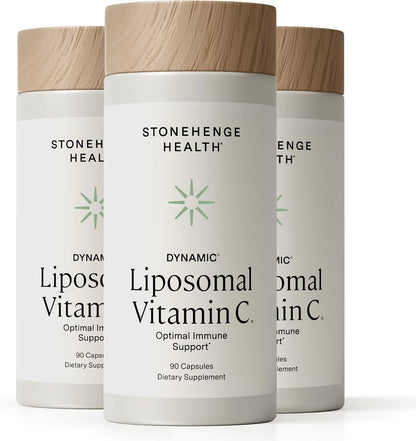 Stonehenge Health Dynamic Liposomal Vitamin C 1500mg - 90 Capsules - Advanced Formula - Phospholipids sourced from Non-GMO Sunflower, Supports Healthy Immune System (Pack of 3)