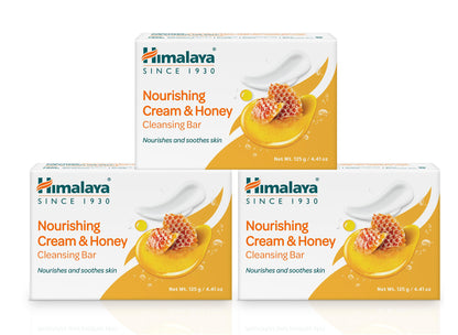 Himalaya Nourishing Cream & Honey Cleansing Bar Soap, 4.41 oz, 6 Pack