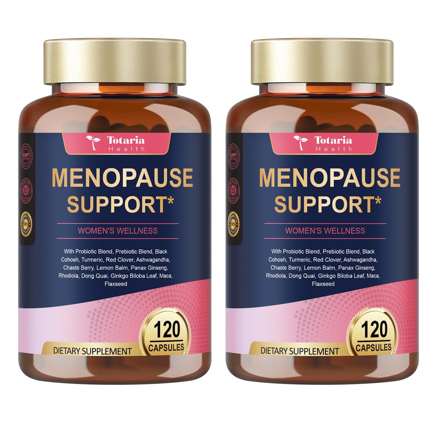 40-in-1 Menopause Supplements for Women, Multibenefit & Complete Black Cohosh for Hot Flashes, Night Sweats & Hormone Balance, w/ Probiotics, DIM, Vitex, Dong Quai, Red Clover and More, 120 Vegan Caps
