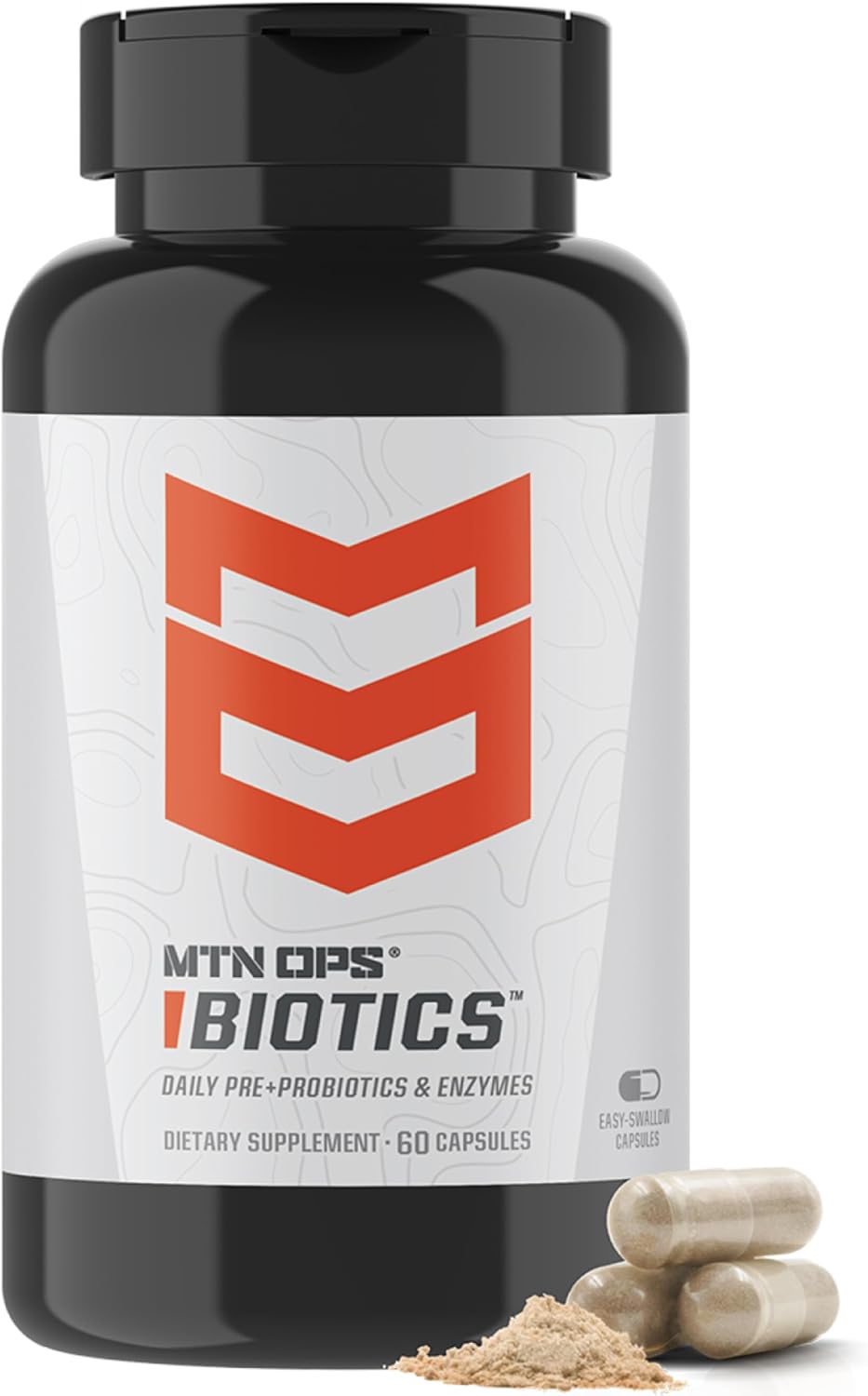 MTN OPS Biotics Daily Probiotic & Prebiotic for Gut Health, 60 Capsules