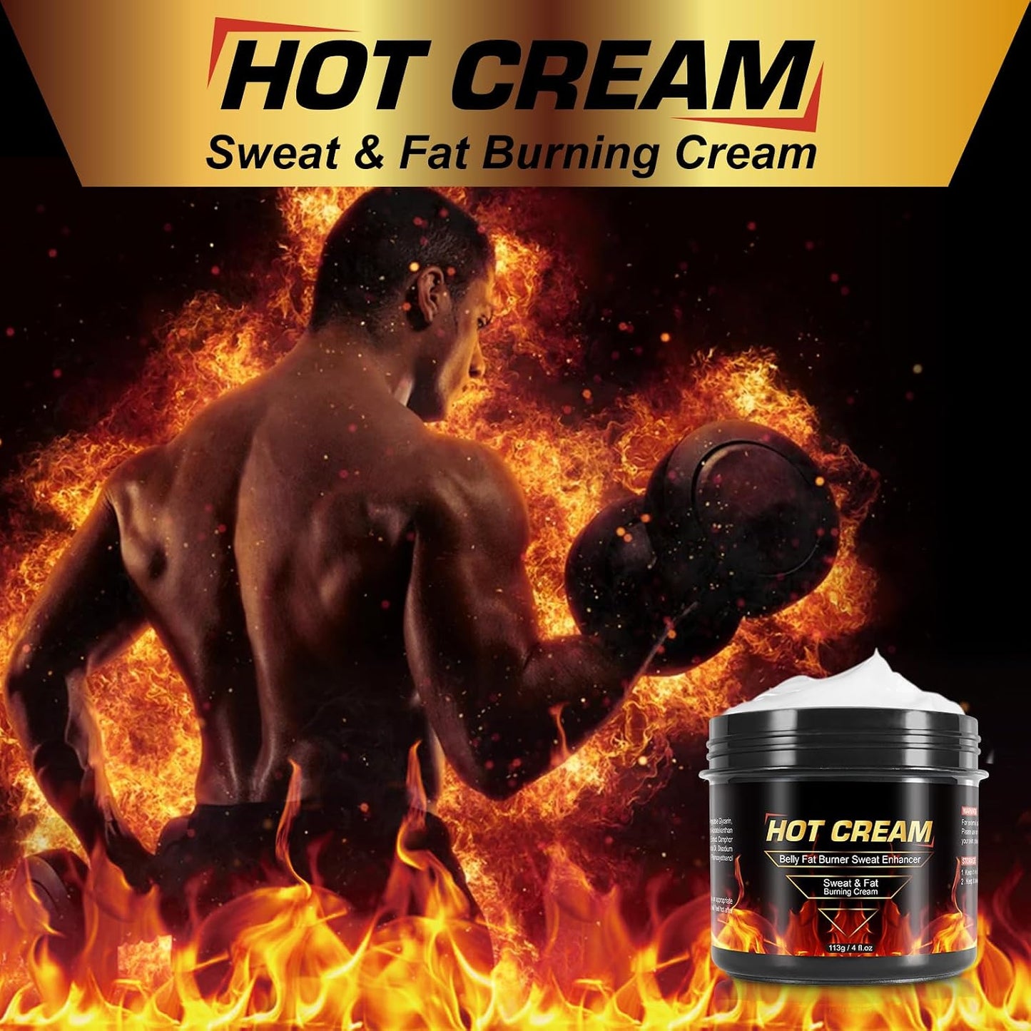 Sweat Cream for Skin, Natural Workout Enhaner Promotes Circulation for Targeted Areas, Support Muscle Warm-up & Skin Tightening, Enhance Exercise Effectiveness, Hot Swaet Cream for Women & Men