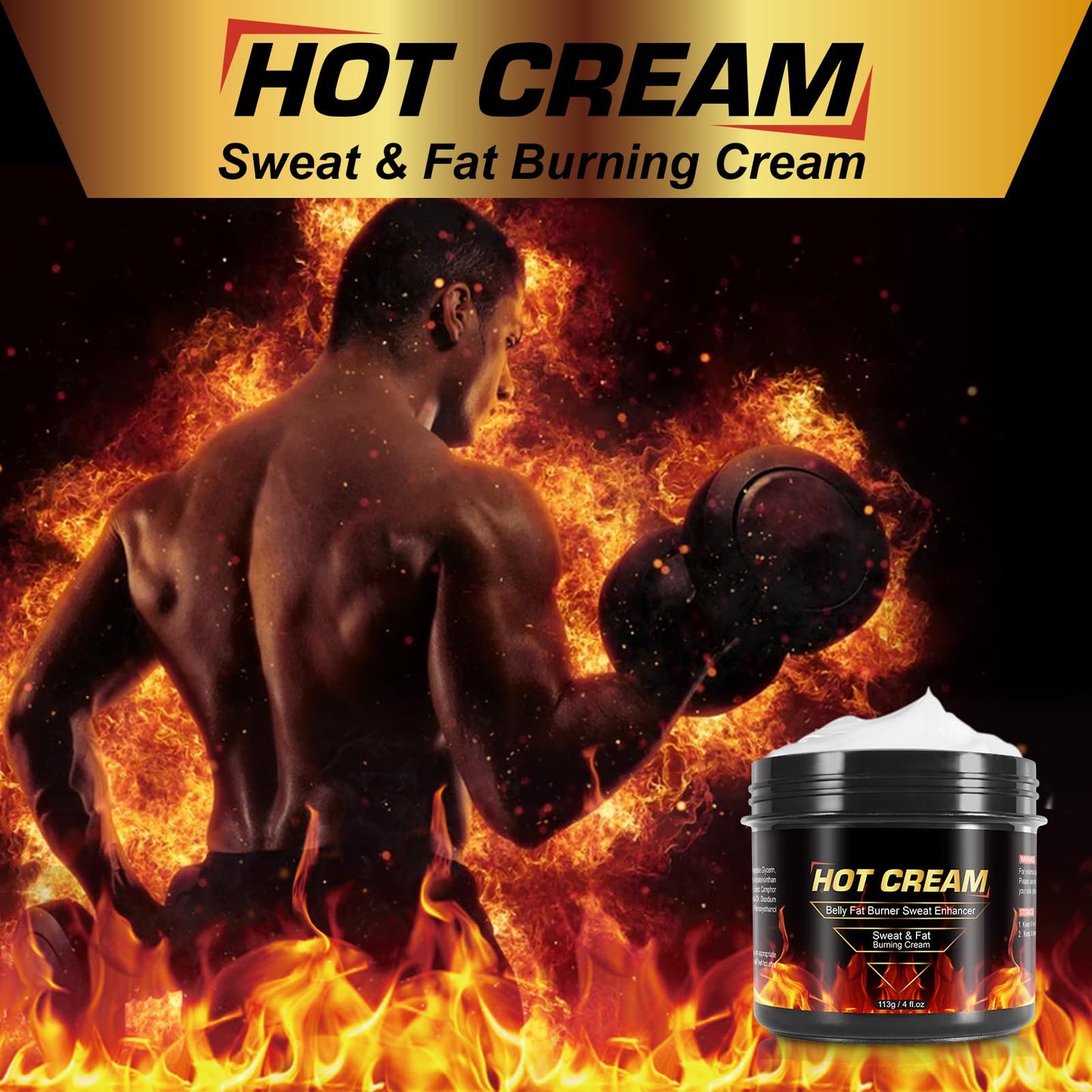 Sweat Cream for Skin, Natural Workout Enhaner Promotes Circulation for Targeted Areas, Support Muscle Warm-up & Skin Tightening, Enhance Exercise Effectiveness, Hot Swaet Cream for Women & Men