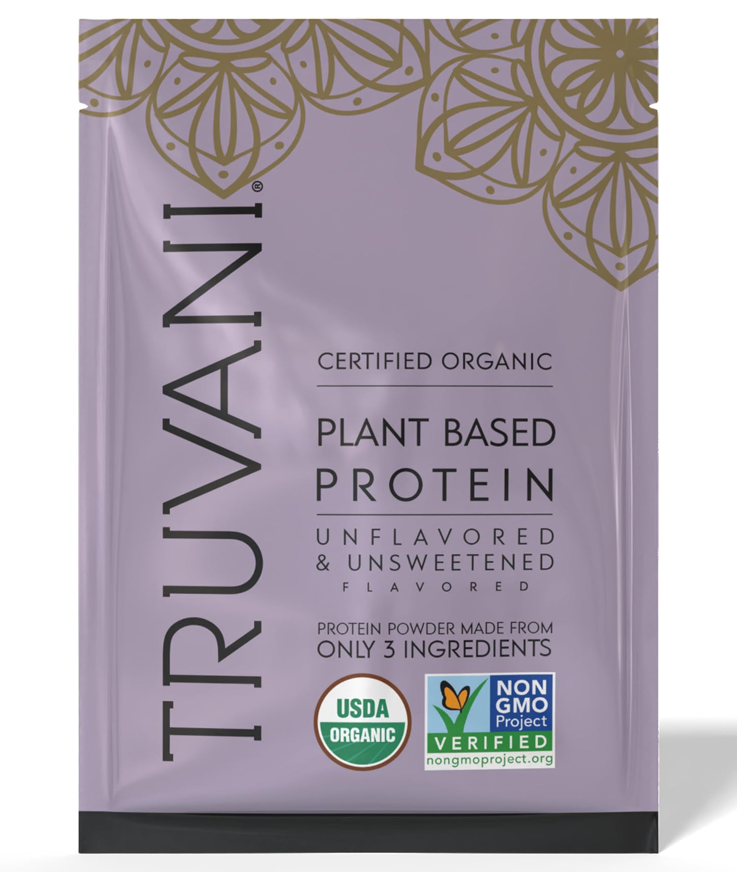 Truvani Organic Plant Based Protein Powder | Vanilla | 1 Serving | Vegan | 20g Pea Protein | Keto | Gluten & Dairy Free | Low Carb | No Added Sugar