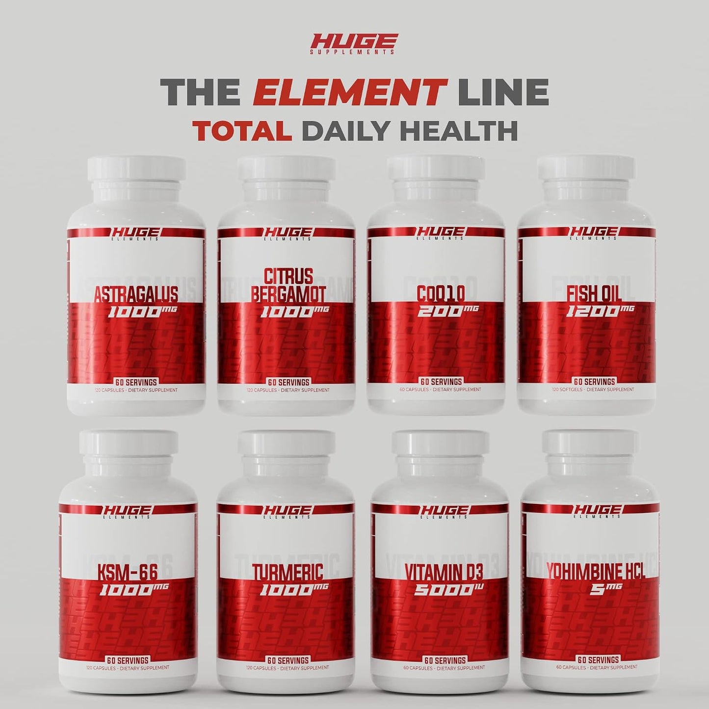 Huge Supplements KSM-66 Ashwaghanda, High Potency 5% Withanolides, 1000mg of Clinically Studied KSM66 (120 Capsules)