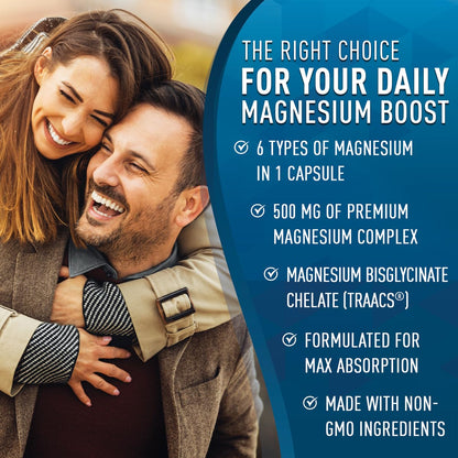 Magnesium Complex Supplement - Magnesium Citrate, Malate, Taurate, Oxide