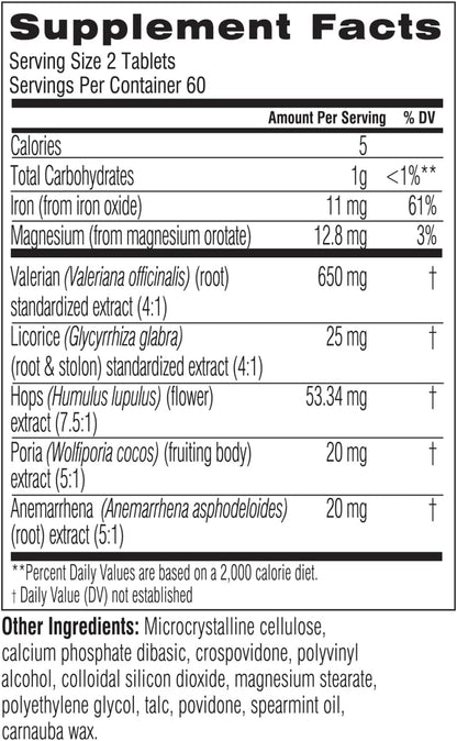 Swisse Sleep Valerian Root Capsules | Valerian Root Extract + Magnesium + Licorice + Hops | Melatonin Free Herbal Sleep Supplement | Helps Relieve Nervous Tension | 120 Tablets