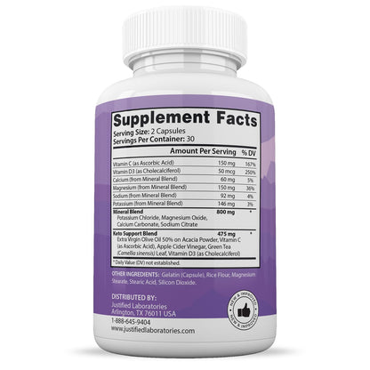 (5 Pack) Ultra Fast Pure Keto Boost Pills 1275MG New & Improved Formula Contains Apple
