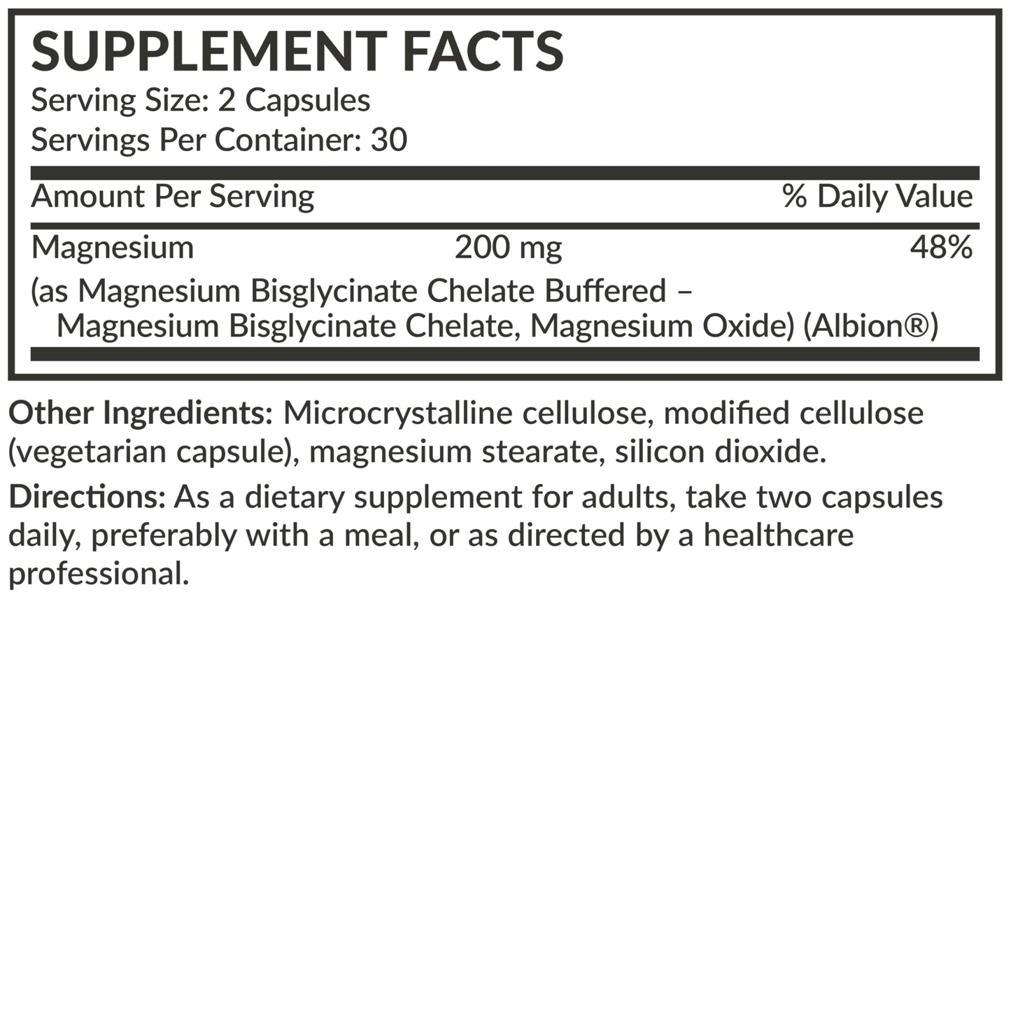 Futurebiotics Magnesium Glycinate 200 MG per Serving Chelated for High Absorption, Gentle On Stomach, Non-GMO, 60 Vegetarian Capsules