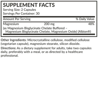 Futurebiotics Magnesium Glycinate 200 MG per Serving Chelated for High Absorption, Gentle On Stomach, Non-GMO, 60 Vegetarian Capsules
