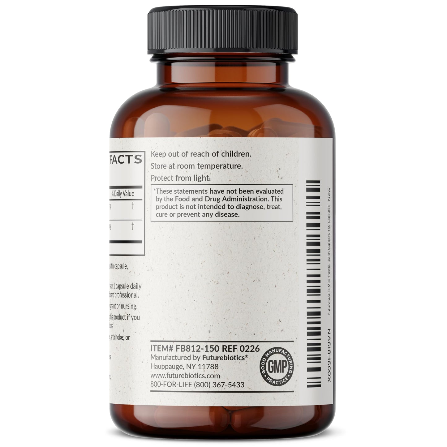 Futurebiotics Milk Thistle Silymarin Marianum & Dandelion Extract Liver Health Support, Antioxidant Support, Detox, 300 Capsules