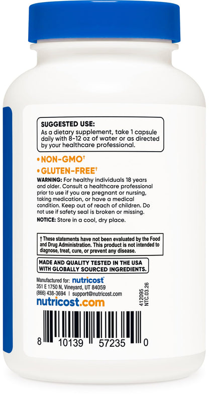 Nutricost High Potency Vitamin B Complex 462mg, 120 Capsules - with Vitamin C - Energy Complex