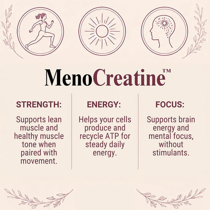 Utzy Naturals MenoCreatine | Creatine for Women 40+ | 90 Servings