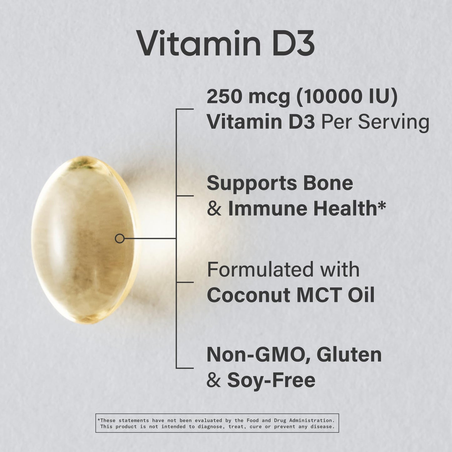 Sports Research Vitamin D3 5000 IU with Coconut MCT Oil - High Potency Vitamin D Supplement for Immune & Bone Support - Non-GMO Verified, Gluten & Soy Free – 125mcg, 360 Liquid Softgels