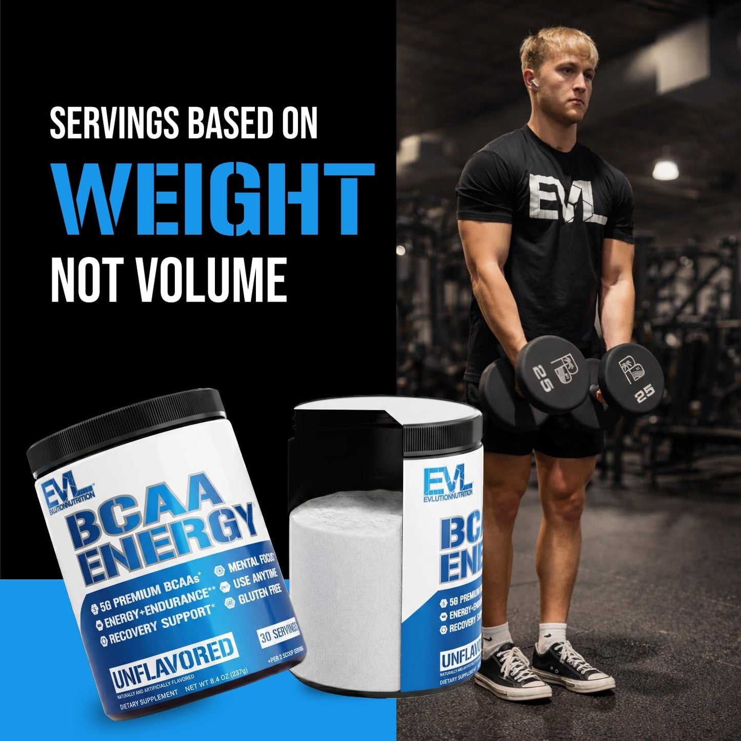 Evlution EVL BCAAs Amino Acids Powder - BCAA Energy Pre Workout Powder for Muscle Recovery Lean Growth and Endurance - Rehydrating Post Workout Recovery Drink with Natural Caffeine - Pink Lemonade