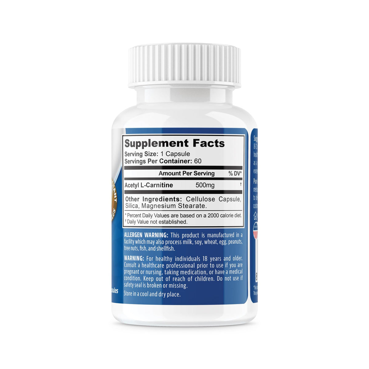 NeuropAWAY Elements Acetyl L-Carnitine 500mg 60ct Acid Resistant Capsules (60 500mg