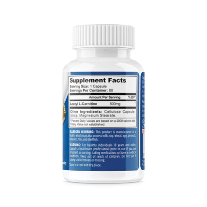 NeuropAWAY Elements Acetyl L-Carnitine 500mg 60ct Acid Resistant Capsules (60 500mg