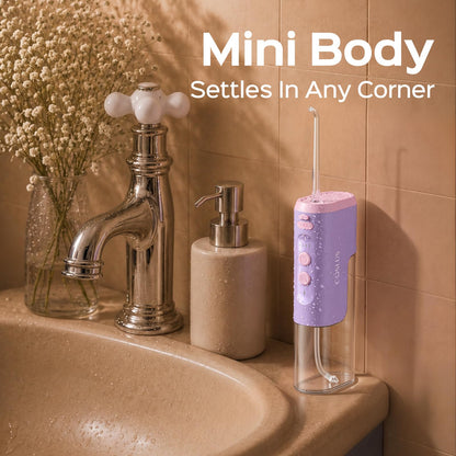 COSLUS T40 Mini Water Flosser for Travel, Portable Compact Design, Balck