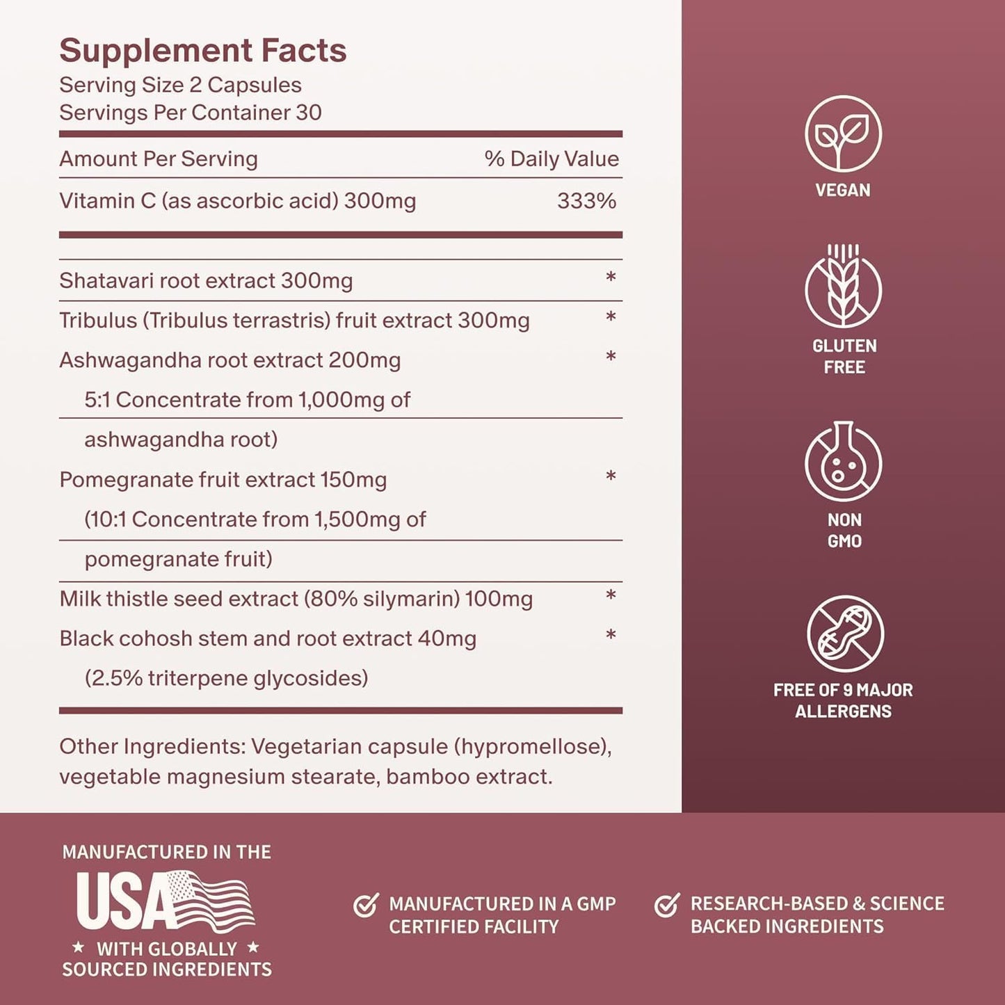 Snap Supplements Perimeno Health Perimenopause Supplements for Women, 60 Ct | Botanical Complex with Shatavari for Hormone Balance and Harmony, Mood and Vitality, Perimenopause Support for Women