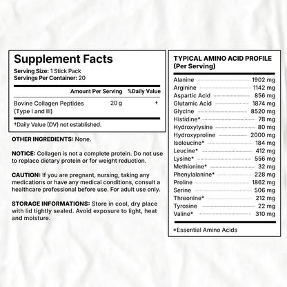 Collagen Peptides,Hydrolyzed Collagen Peptides I, III, Skin, Nails, Bone and Joint Health, Unscented, for Men and Women, 14.11 Oz