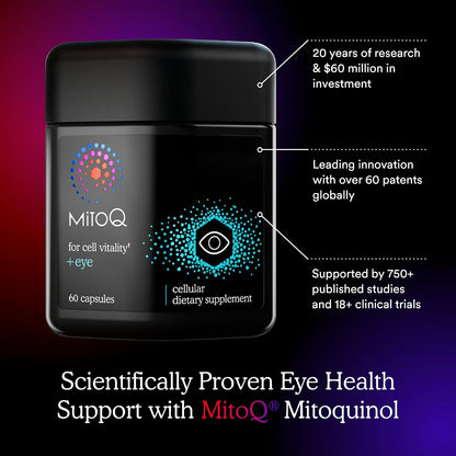 MitoQ +Liver & +Eye Bundle: Advanced Antioxidant Supplements for Metabolism, Detox & Blue Light Protection | Supports Liver Health, Eye Vitality & Natural Detox (2 x 60 Capsules)
