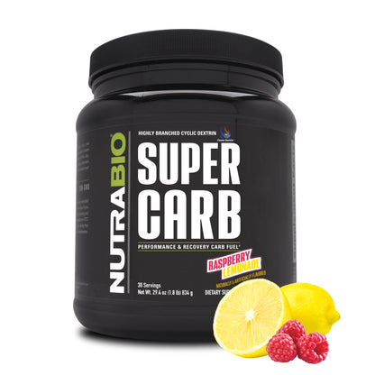 NutraBio Super Carb, Carbohydrate Powder with Cluster Dextrin & Electrolytes, Advanced Carb Supplement Powder for Workout Fuel, Performance, and Muscle Recovery, Cyclic Dextrin, Unflavored, 30 Sv
