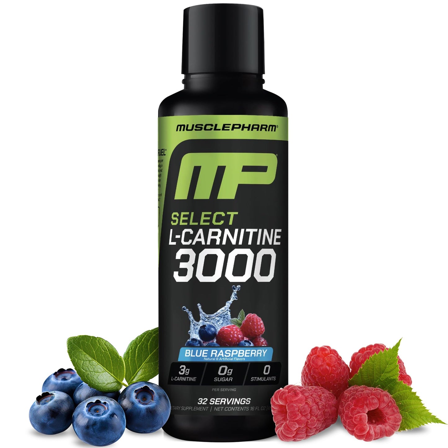 Muscle Pharm L-Carnitine 3000, The Ultimate Liquid L Carnitine Supplement for High-Performance, Supports Metabolism, Hydration & Energy, Zero Sugar, Low Calories, Sour Cherry Flavor, 32 Servings
