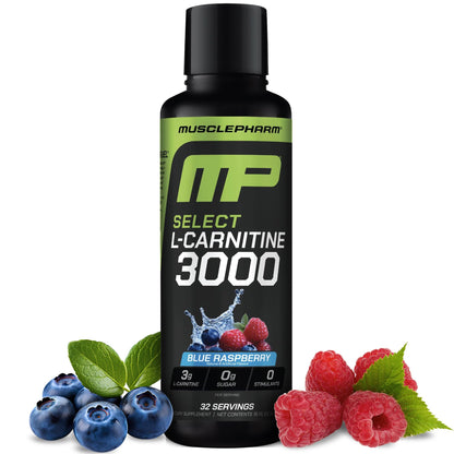 Muscle Pharm L-Carnitine 3000, The Ultimate Liquid L Carnitine Supplement for High-Performance, Supports Metabolism, Hydration & Energy, Zero Sugar, Low Calories, Sour Cherry Flavor, 32 Servings