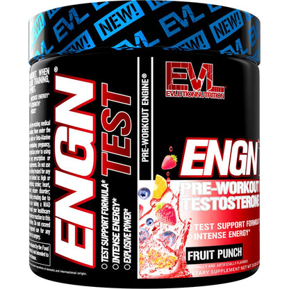 EVL Intense Pre Workout with Creatine - ENGN Energizing Pre Workout for Men Powder Drink for Lasting Energy Focus and Recovery - with Beta Alanine Caffeine and L Theanine - Blue Raz