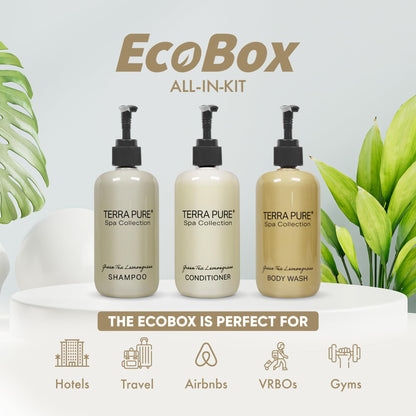 Terra Pure 1-Shoppe | Spa Collection 15 Piece Ecobox All-In-Kit | Green Tea Lemongrass