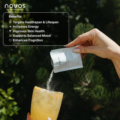 Novos Core Orange + Boost NMN “Cellular Repair Duo” – Longevity Drink Mix + NMN Capsules | Energy, Cellular Repair & DNA Support