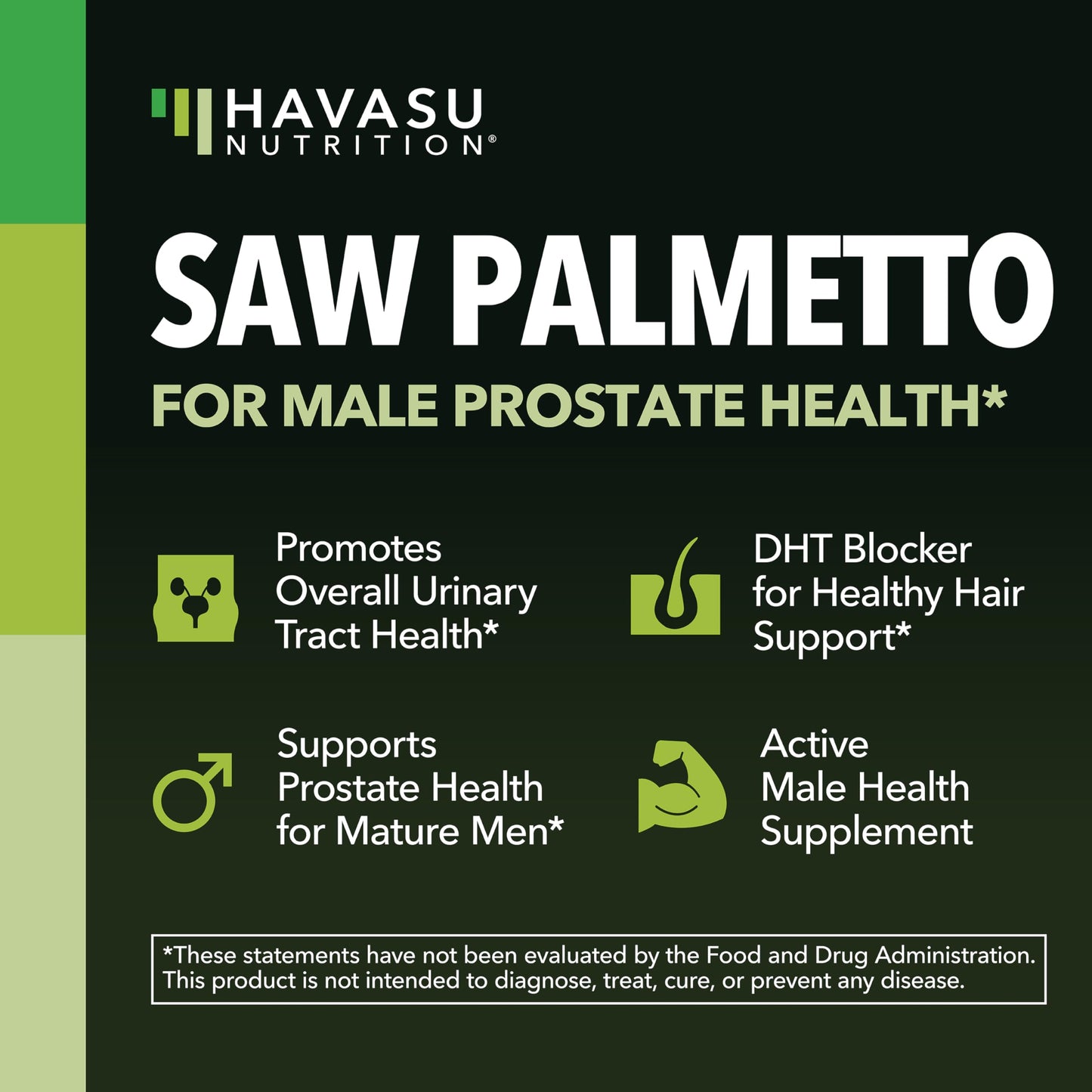 Saw Palmetto for Men, DHT Blocker and Prostate Health Supplement, 120 Count | Potent 3X Formula with Pumpkin Seed Oil and Stinging Nettle, Bladder and Urinary Support, Vegan, Non-GMO, 2-Month Supply