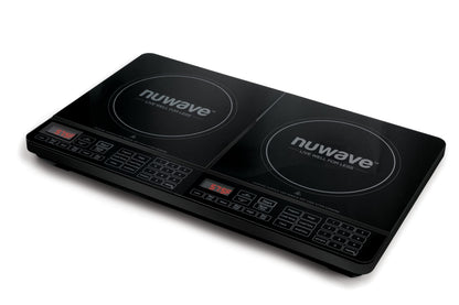Nuwave Double Induction Cooktop, Powerful 1800W, 2 Large 8” Heating Coils, Independent