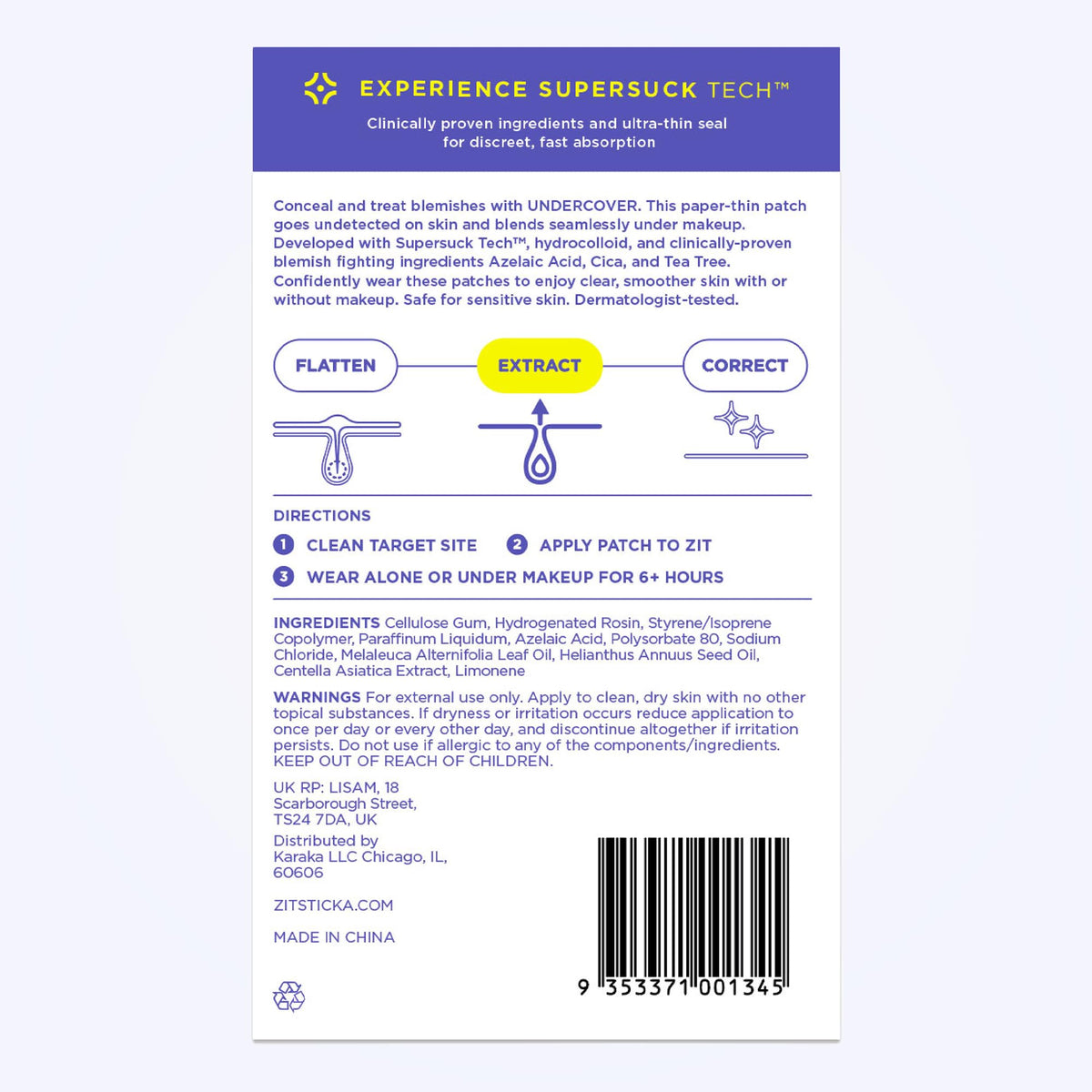 ZitSticka Pimple Patches for Face, Hydrocolloid Acne Patches, 36 Count