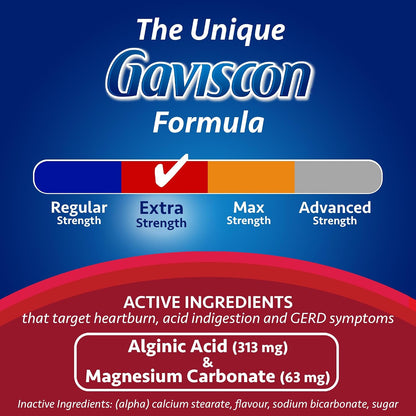 Gaviscon Extra Strength Orange Burst 60 Chewable Foamtabs