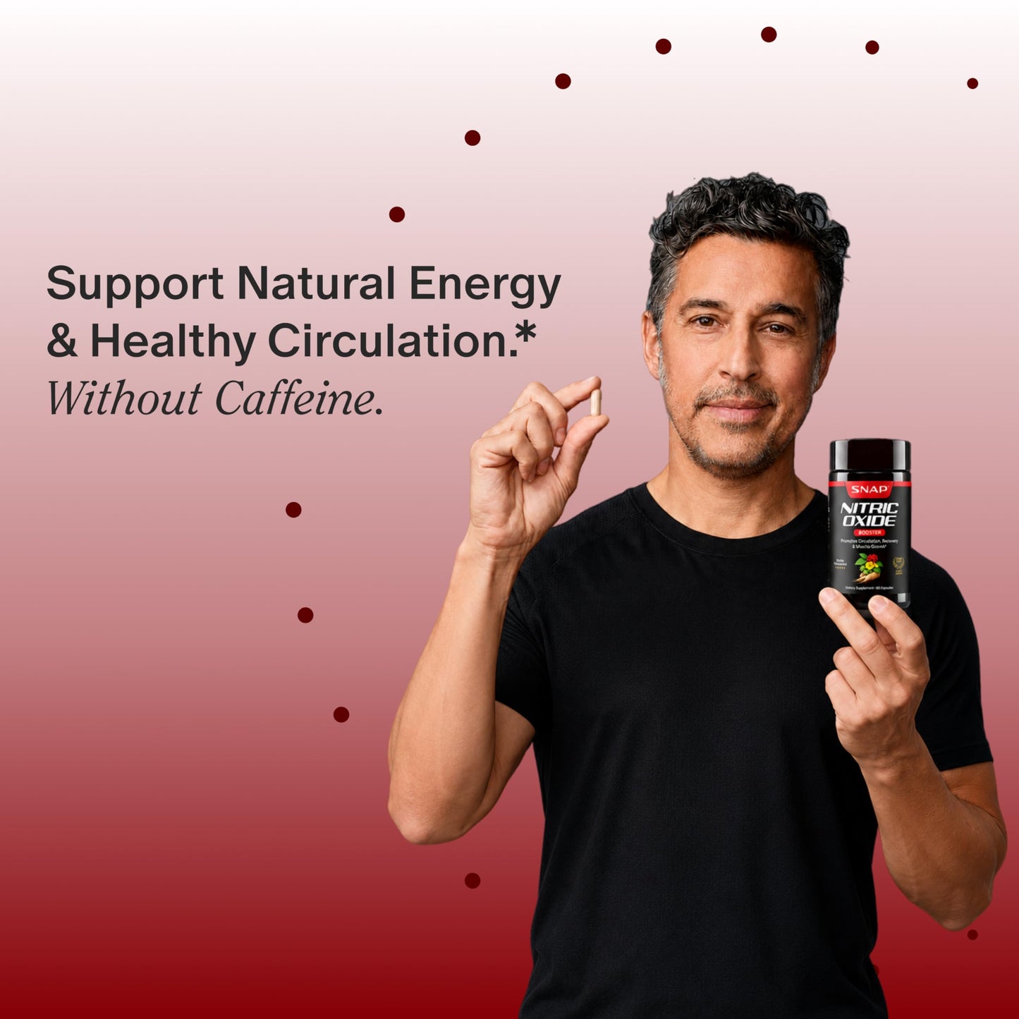 Snap Supplements Nitric Oxide Booster for Men & Women, 60 Vegan Capsules | Nitric Oxide Supplement, L-Citrulline + 3 Forms of L-Arginine for Stamina, Endurance & Circulation, Caffeine-Free Pre-Workout
